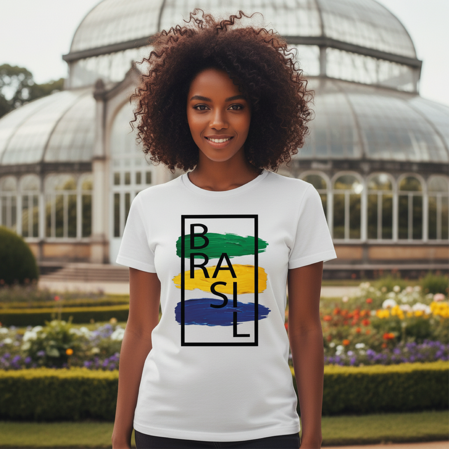 Camiseta manga curta A COPA CHEGOU - Brasil Pinceladas_PB
