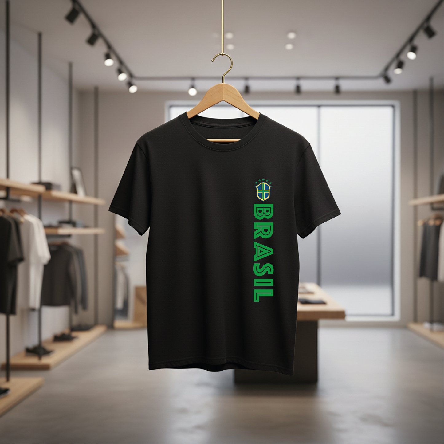 Camiseta manga curta A COPA CHEGOU - Brasil Vertical_PB