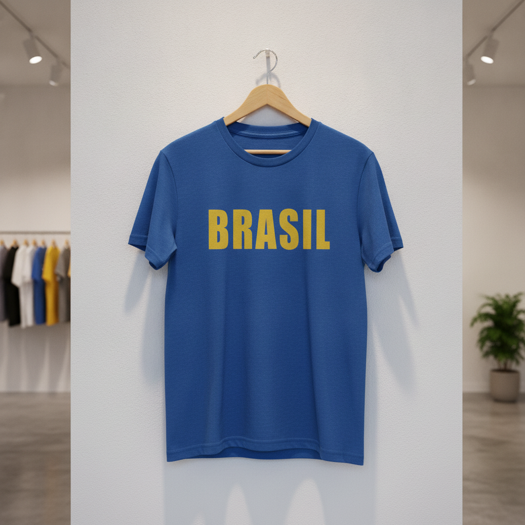 Camiseta manga curta A COPA CHEGOU - Seleção de 70_CLR