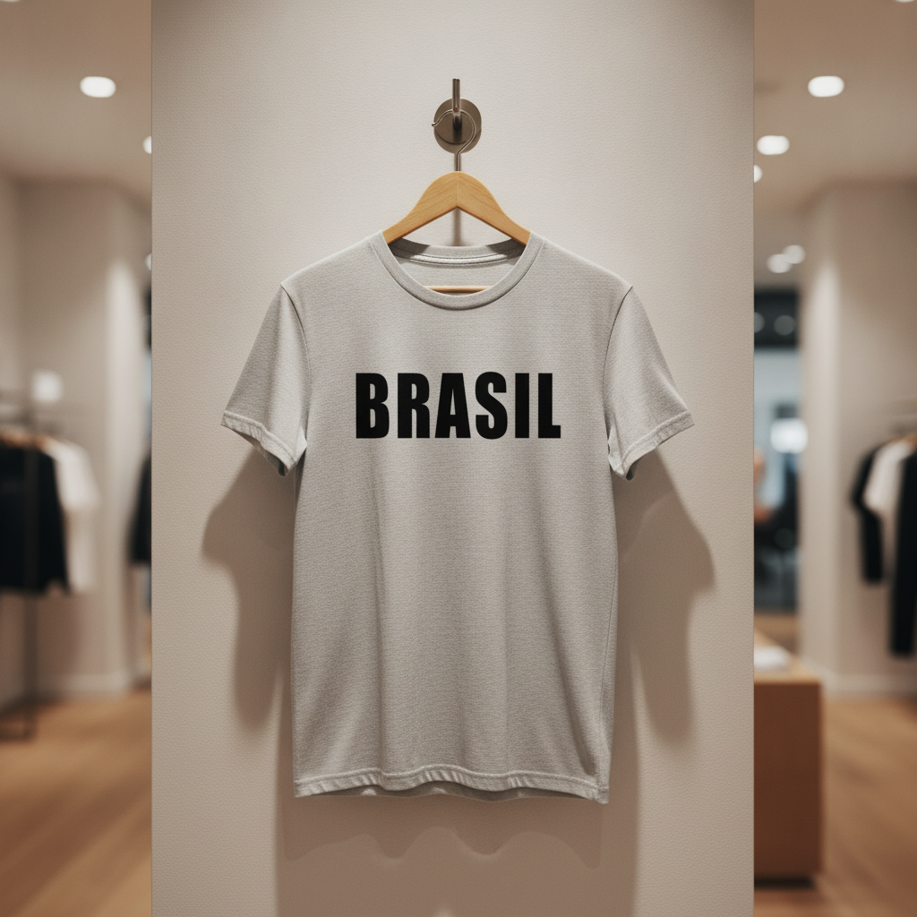 Camiseta manga curta A COPA CHEGOU - Seleção de 70