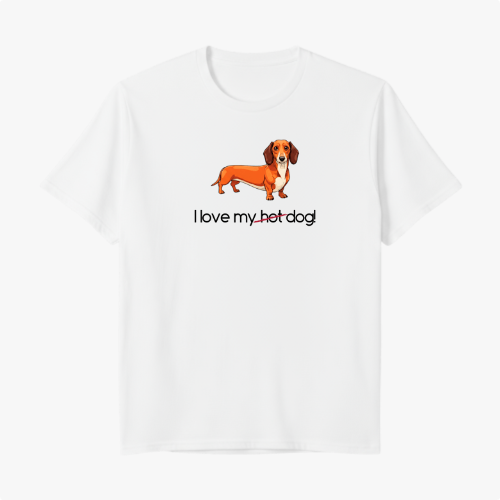 Camiseta Regular Premium "I Love My Dog"
