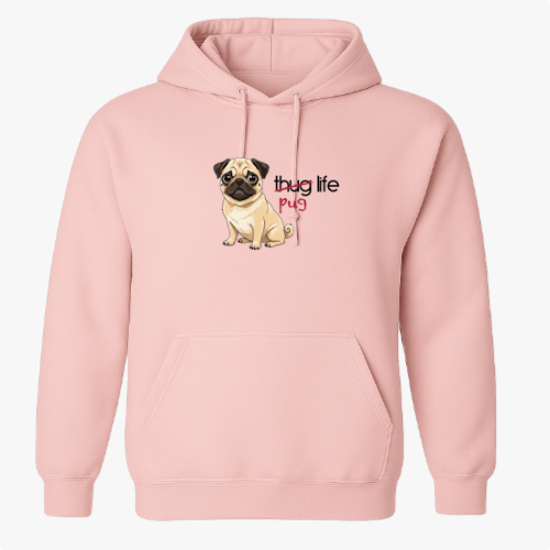 Moletom com Capuz “Thug (Pug) Life”