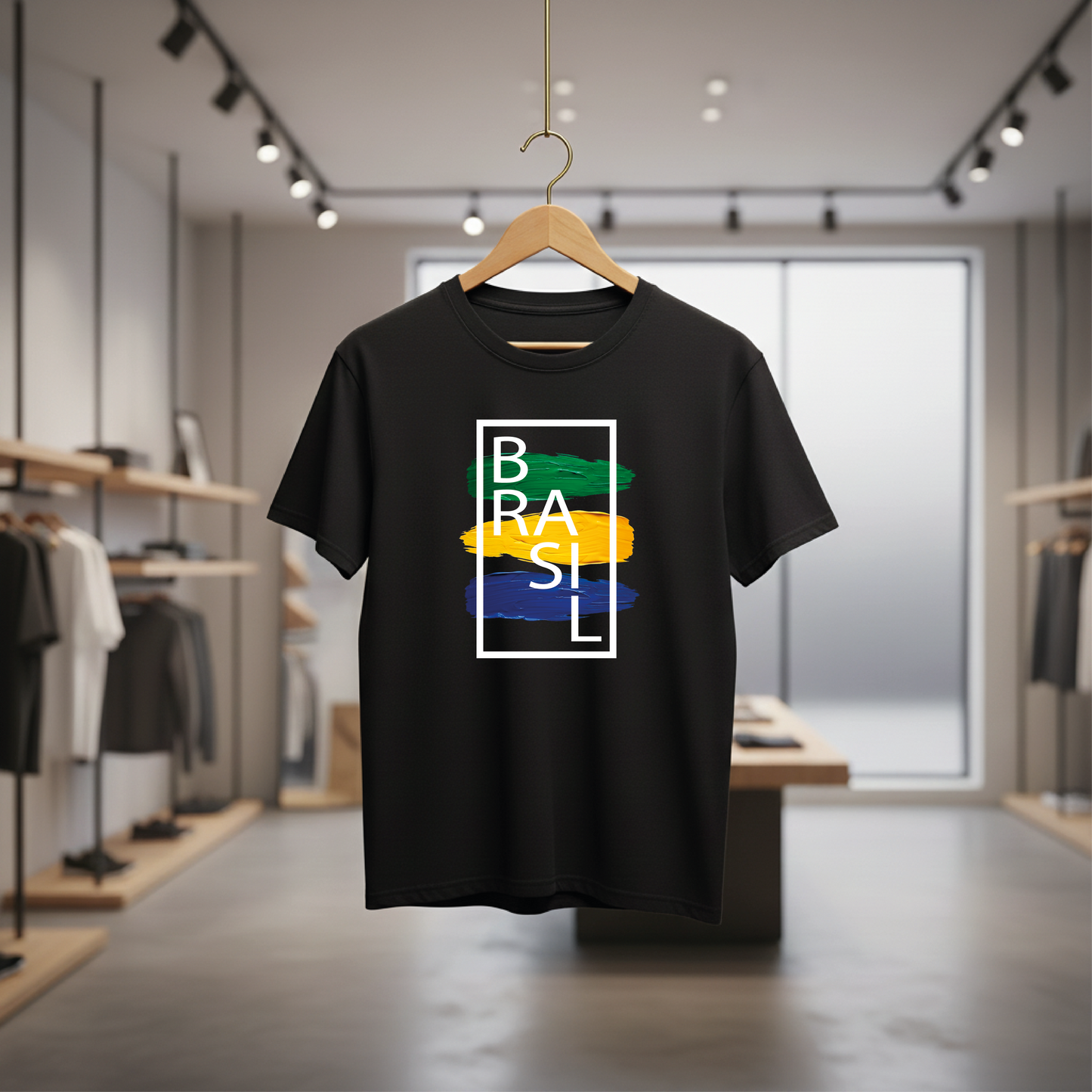 Camiseta manga curta A COPA CHEGOU - Brasil Pinceladas