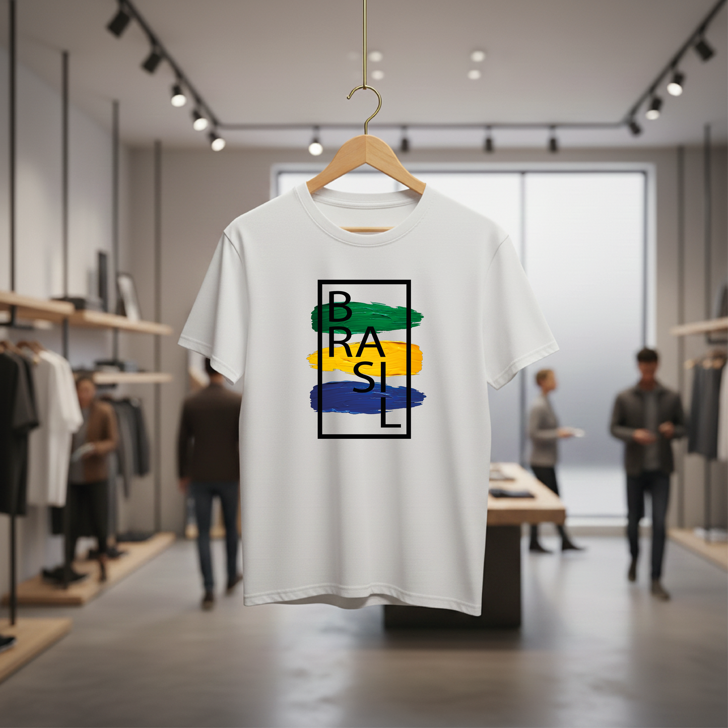 Camiseta manga curta A COPA CHEGOU - Brasil Pinceladas