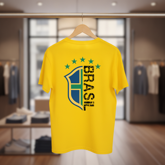 Camiseta manga curta A COPA CHEGOU - Brasão