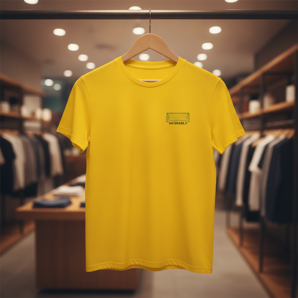 Camiseta manga curta A COPA CHEGOU - Cristo Goleiro_CLR