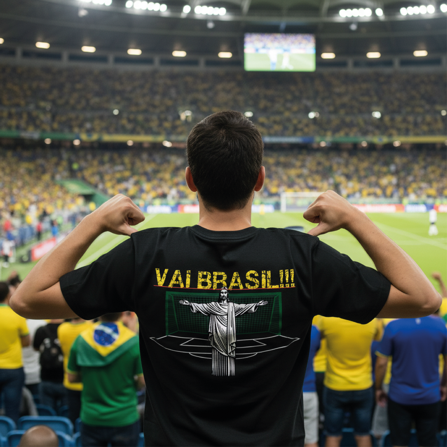 Camiseta manga curta A COPA CHEGOU - Cristo Goleiro