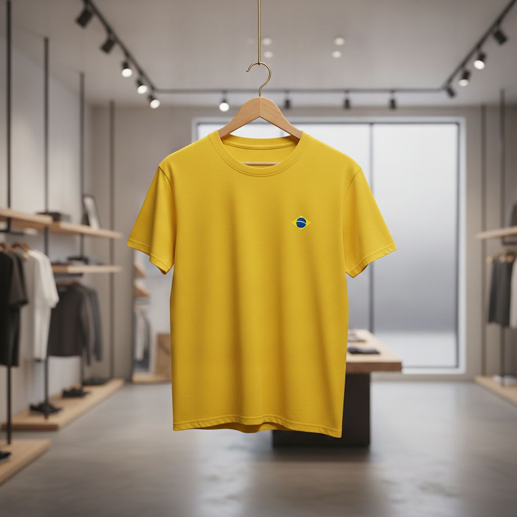 Camiseta manga curta A COPA CHEGOU - Brasil Faixa_CLR