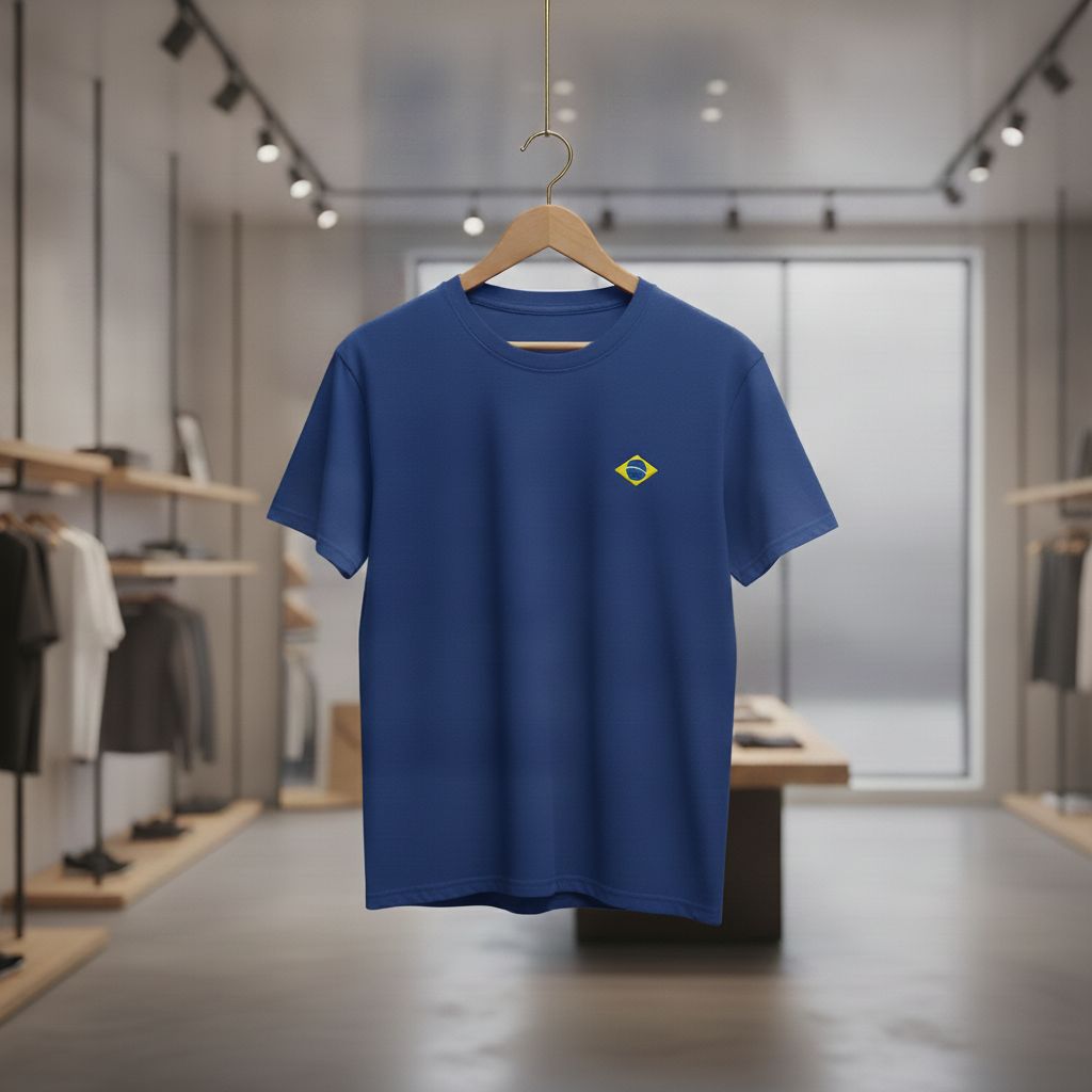 Camiseta manga curta A COPA CHEGOU - Brasil Faixa_CLR