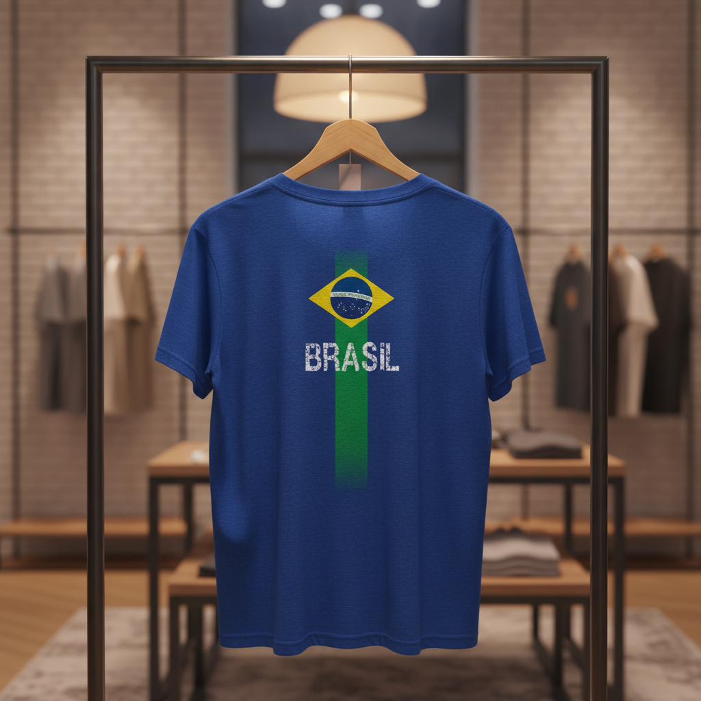 Camiseta manga curta A COPA CHEGOU - Brasil Faixa_CLR