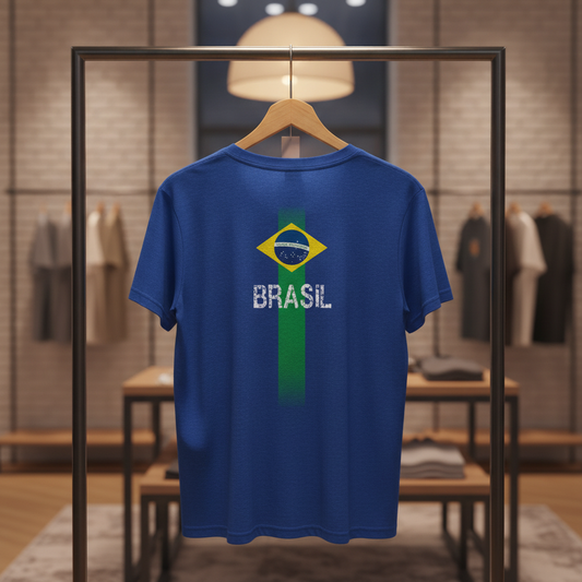 Camiseta manga curta A COPA CHEGOU - Brasil Faixa_CLR