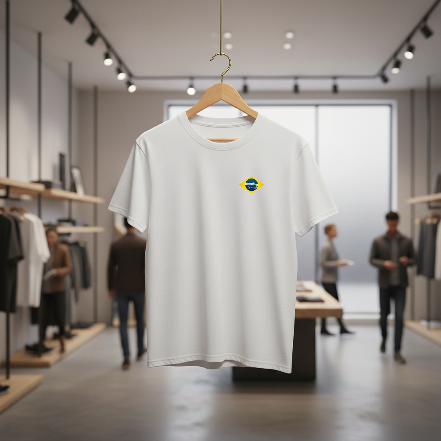Camiseta manga curta A COPA CHEGOU - Brasil Faixa