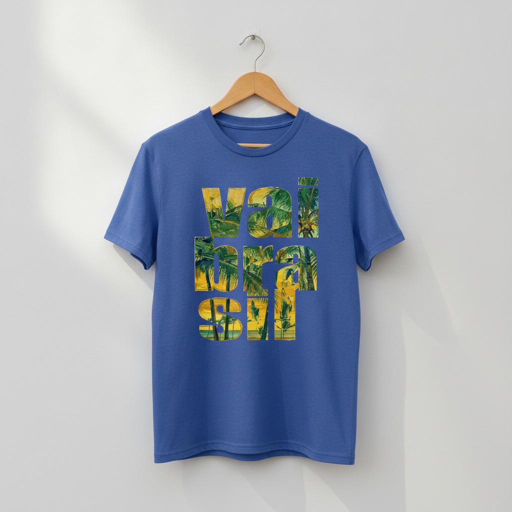 Camiseta manga curta A COPA CHEGOU - Vai Brasil 02_CLR