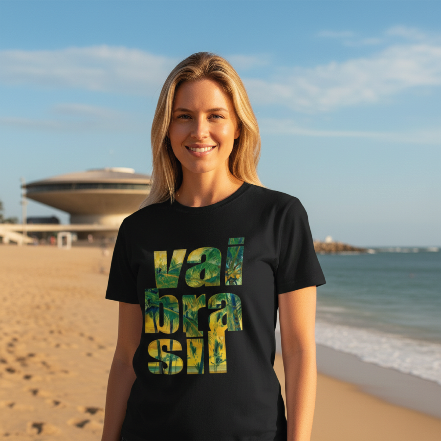 Camiseta manga curta A COPA CHEGOU - Vai Brasil 02