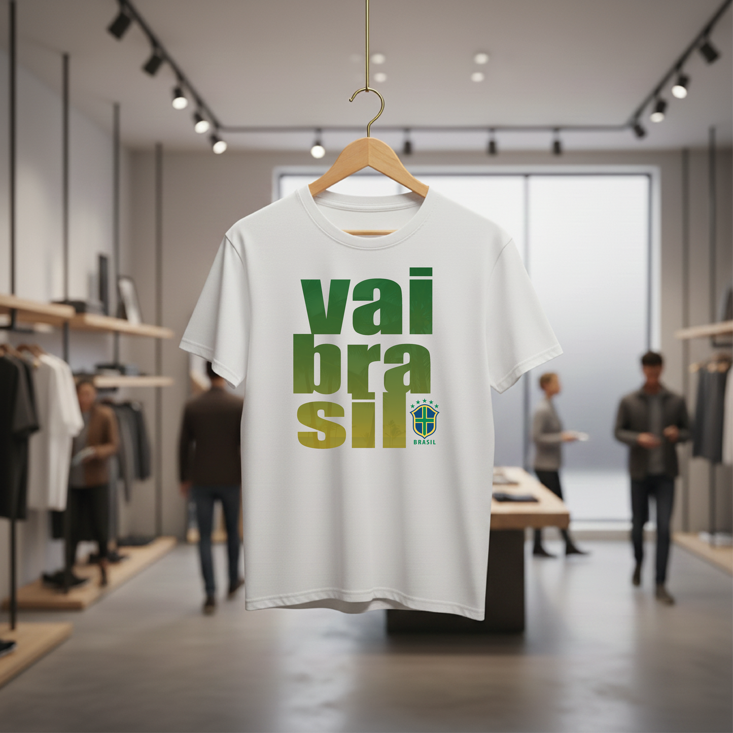 Camiseta manga curta A COPA CHEGOU - Vai Brasil 01