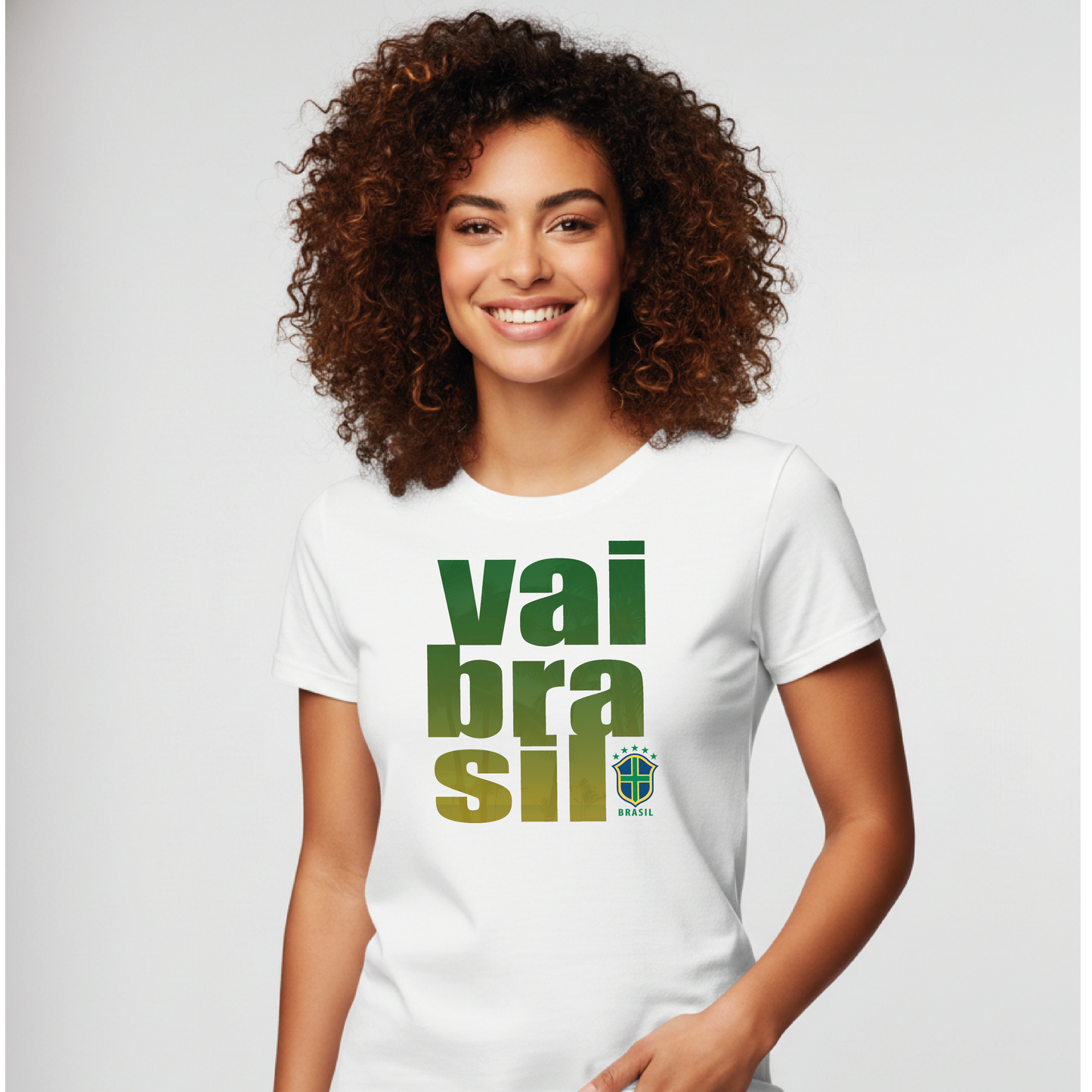 Camiseta manga curta A COPA CHEGOU - Vai Brasil 01