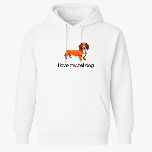 Moletom com Capuz “I love my hotdog (vertical)”