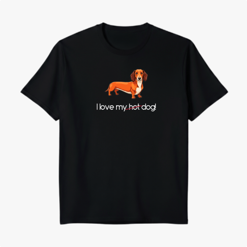 Camiseta Regular Premium "I Love My Dog"