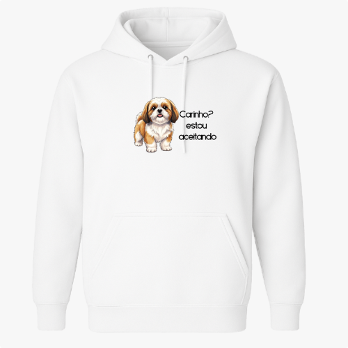 Moletom com Capuz "Carinho? Estou aceitando!"