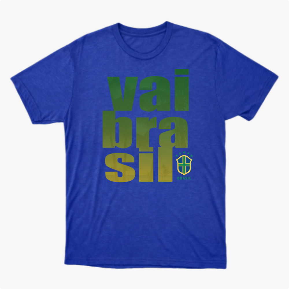 Camiseta manga curta A COPA CHEGOU - Vai Brasil 01