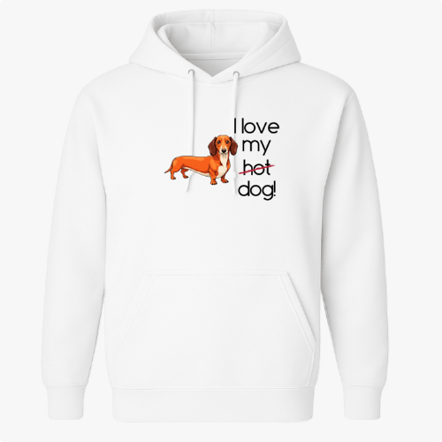 Moletom com Capuz “I love my hotdog”