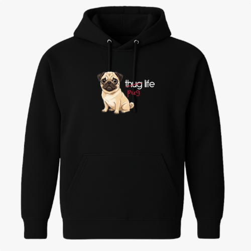 Moletom com Capuz “Thug (Pug) Life”