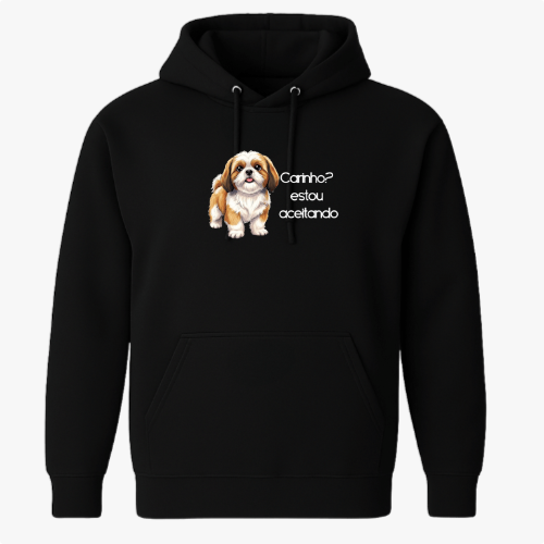Moletom com Capuz "Carinho? Estou aceitando!"