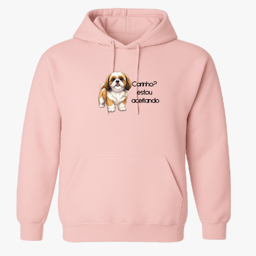 Moletom com Capuz "Carinho? Estou aceitando!"