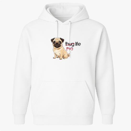 Moletom com Capuz “Thug (Pug) Life”